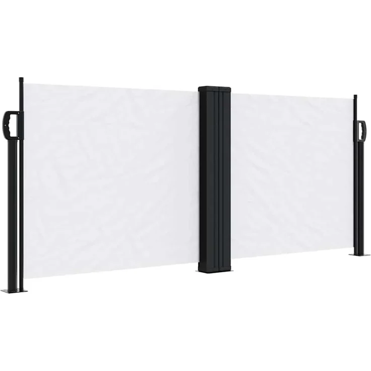 Seitenmarkise Ausziehbar, Terrassenmarkise Weiß 100x600 cm – Bild 2