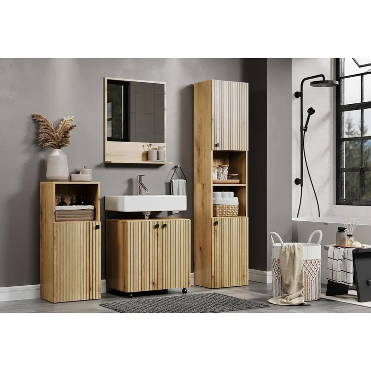 Badmöbel Set Feliz in Evoke Eiche 160 cm – Bild 4