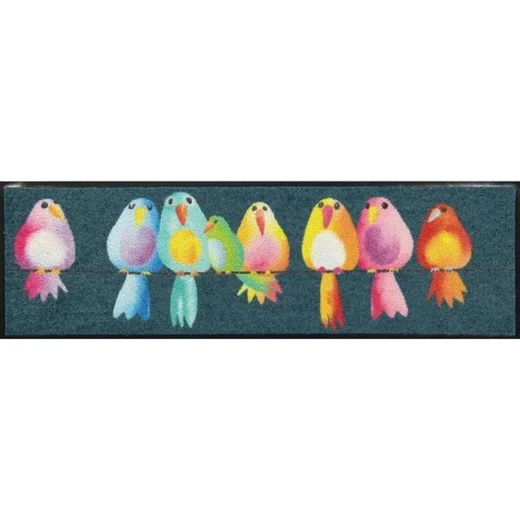Salonloewe Läufer Läufer klein 30x100 Rainbow Birds blau, Läufer klein, Höhe: 300 mm – Bild 3
