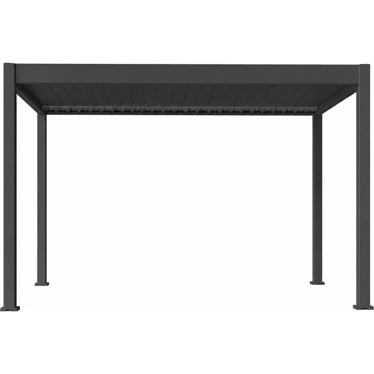 Weide E-Deluxe Plus elektrische Pergola Voll-Aluminium 3x4m mit Lamellendach anthrazit – Bild 3