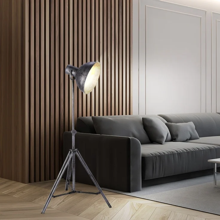 Stativ Stehlampe, Eisen, Höhe verstellbar, Spot beweglich – Bild 5