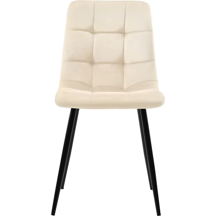 Esszimmer-Set 5-teilig Rechteck Tisch 117cm×68cm,4 beige Samtstühle Metallbeine moderner Küchentisch – Bild 8