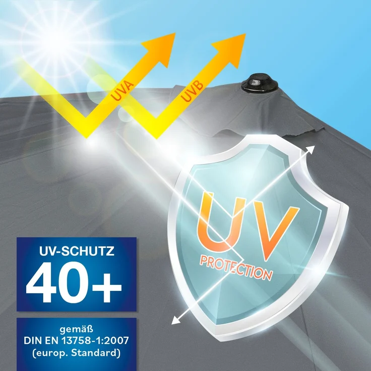 EASYmaxx Sonnenschirm halbrund 270x140 cm, passgenau platzieren, mit praktischer Handkurbel, UV-Schutz 40+ – Bild 4