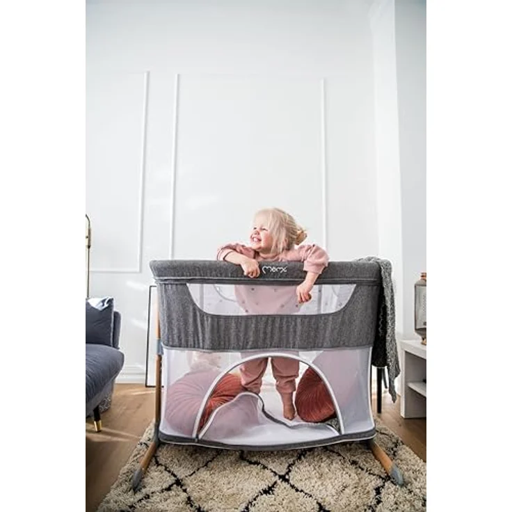 Momi SMARTBED 4-in-1 Kinderbeistellbetten bis 15 kg, Beistellbett für Babys mit Matratze, Höhenverstellbar – Bild 19