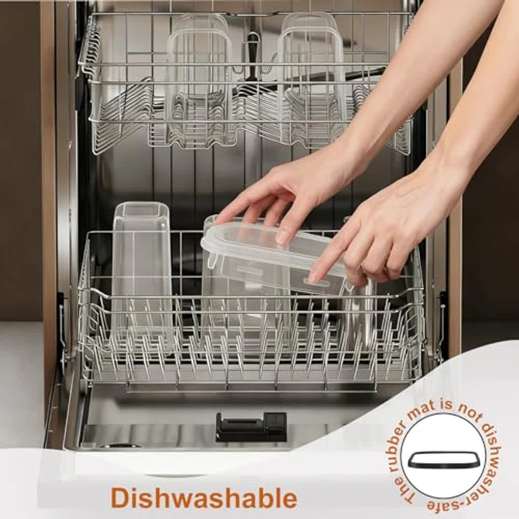 GoMaihe Vorratsdosen 28 Set, Aufbewahrungsbox Küche Organizer, Luftdicht Vorratsbehälter Plastik mit Deckel, Vorratsdose für Müsli Mehl Kaffeebohnen Cornflakes Aufbewahrung, 2L 1.4L 0.8L 0.32L 0.06L – Bild 7