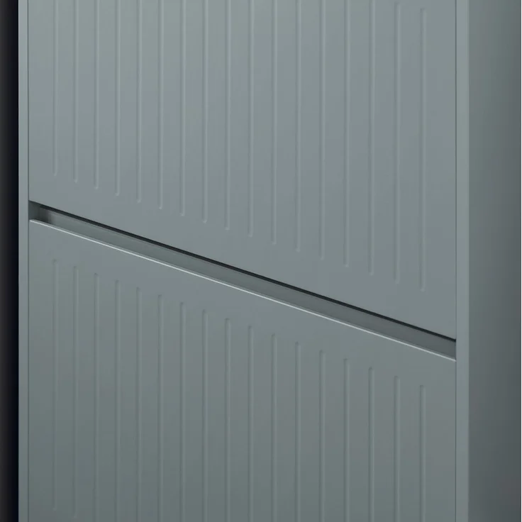 SoBuy FSR165-K-HG Schuhschrank, MDF, Lackiert, Grau, 60 x 120 x 25 cm – Bild 5