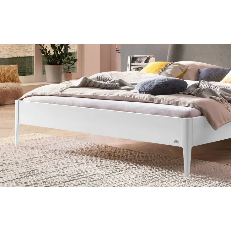 Hasena Polsterbett Pienza Weiß mit gepolstertem Kopfteil 180x220 cm, Komforthöhe 25 cm MDF weiss deckend – Bild 4