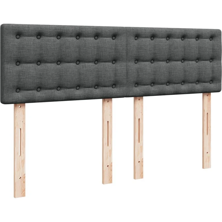 vidaXL Boxspringbett mit Matratze Dunkelgrau 140x190 cm Stoff 3288990 – Bild 12