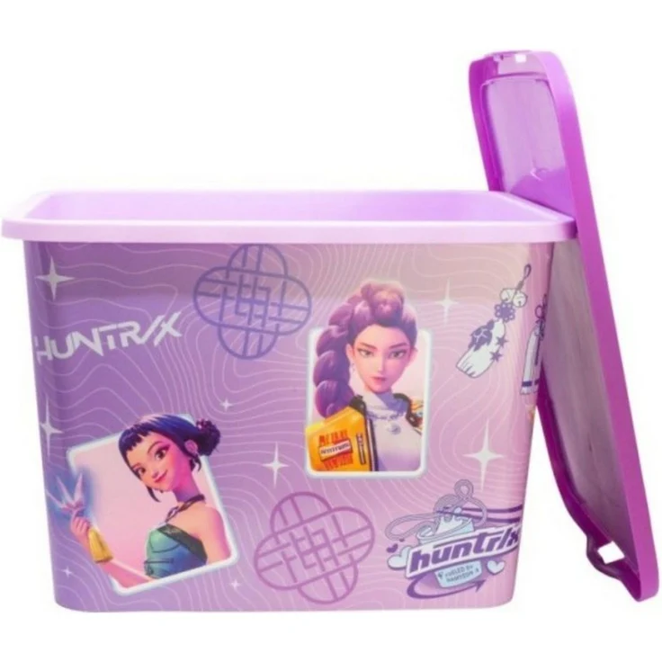 K-Pop Demon Hunters Aufbewahrungsbox HUNTRIX 23 L Klickbox Ordnungsbox Violet für Kinderzimmer und Zuhause (Set) – Bild 3