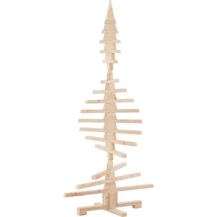 vidaXL Holz-Weihnachtsbaum zur Dekoration 150 cm Massivholz Kiefer 4103971 – Bild 3