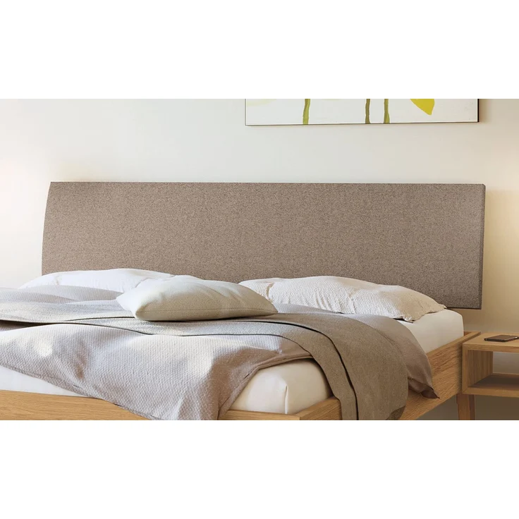 Hasena Massivholzbett Lorenzo Eiche bright mit Polsterkopfteil 160x200 cm, Fußhöhe 20 cm – Trento – Bild 3