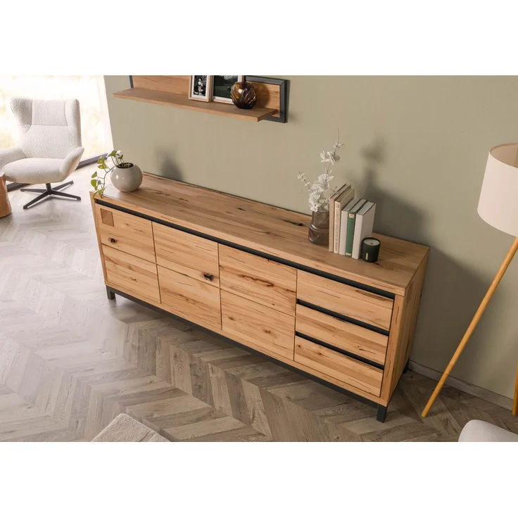 Sideboard Kernbuche 210x45x85 natur geölt VILLANDERS #152 – Bild 2