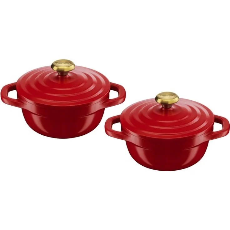 Tefal Topf-Set Air, Aluminiumguss (Set, 4-tlg), 2-tlg, 11 cm, Keramikversiegelung, Kondensationsdeckel, backofenfest – Bild 4