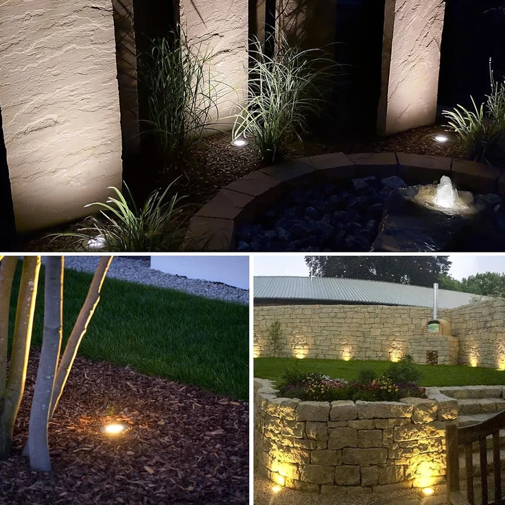 SSC-LUXon LED Gartenstrahler JUAVI LED Bodeneinbaustrahler schwarz mit GU10 6W warmweiß, Warmweiß – Bild 9