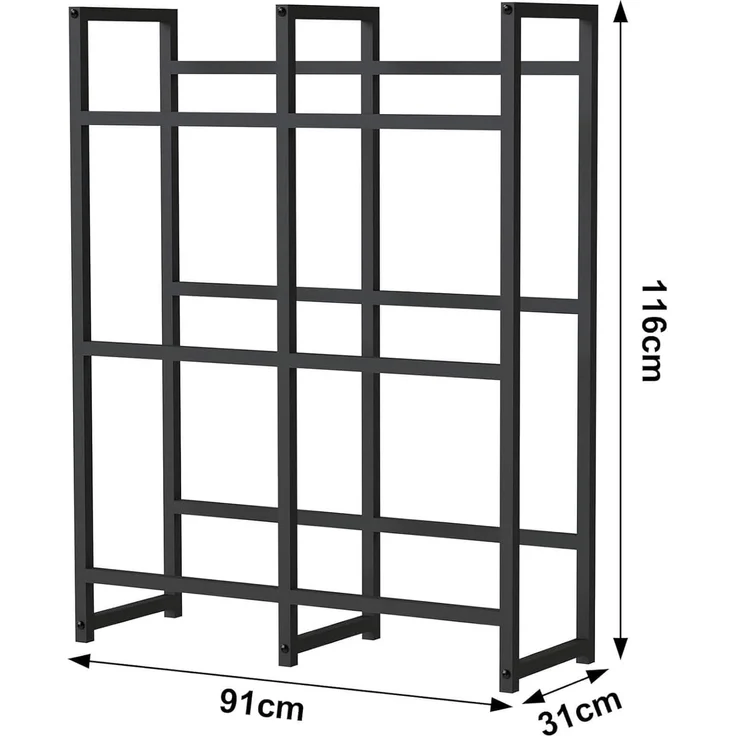 Kastenregal Metall für 6 Getränkekisten – Regal 91x31x116 cm – stabil modern – Bild 2