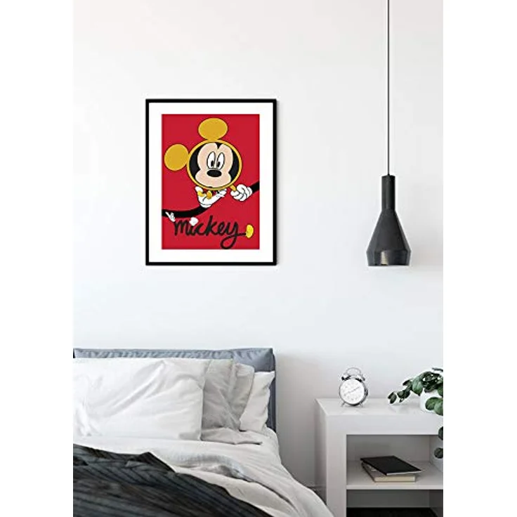 Komar Disney Wandbild Mickey Mouse Lupe, Kunstdruck für Kinderzimmer, Größe 40x50cm, ohne Rahmen, lichtbeständig und faltenfrei – Bild 3