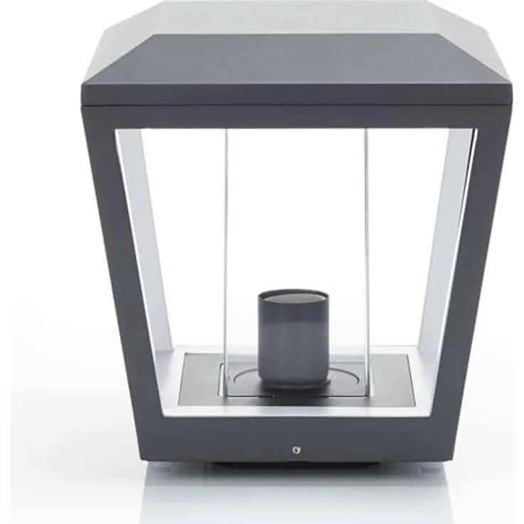 Lucande Außenleuchte Dunia, spritzwassergeschützt, schwarz, Aluminium, 1 flammig, E27, Wegeleuchte Pollerleuchte – Bild 4