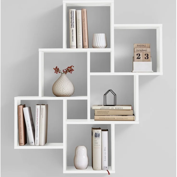 Wandregal >LAURIO 2< in Brillantweiß - 81,2x94,3x15,7cm (BxHxT) – Bild 2