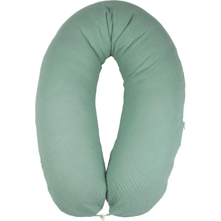 SEI Design Stillkissen Seitenschläferkissen XXL Babynest - Baby Erstausstattung Neugeborene, Schwangerschaftskissen 190x30 cm, Schwangerschaftskissen mit Bezug, Musselin Bezug 100% BIO Baumwolle, 100% Vegan