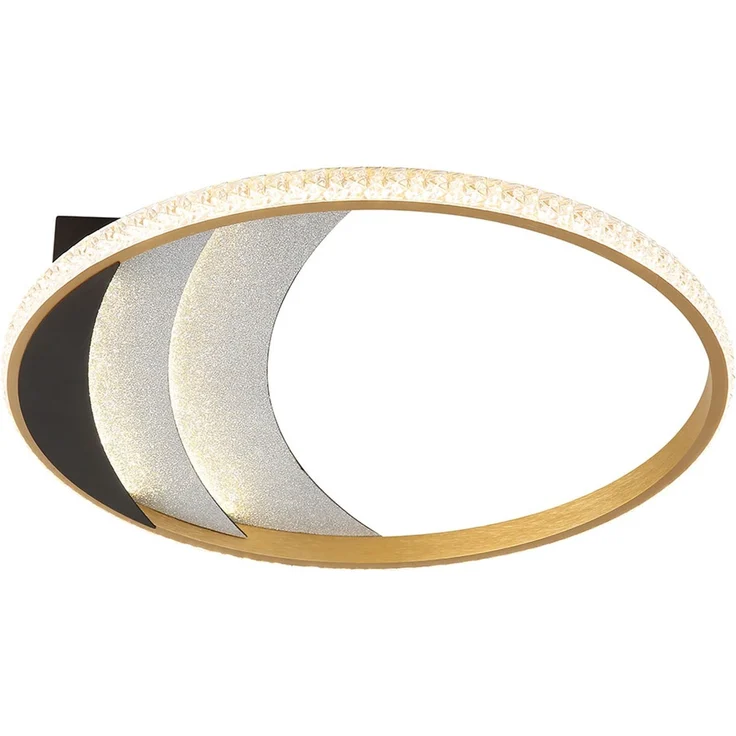 LED Deckenleuchte, Kristall, gold, chrom, CCT, D 41 cm – Bild 7