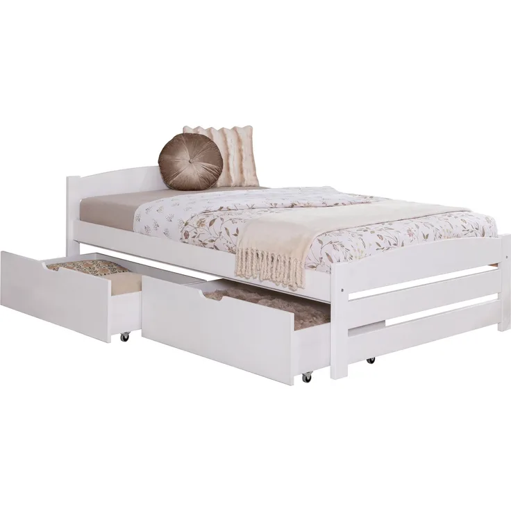 Stauraumbett Seniorenbett "Loni" 120x200 Kiefer massiv