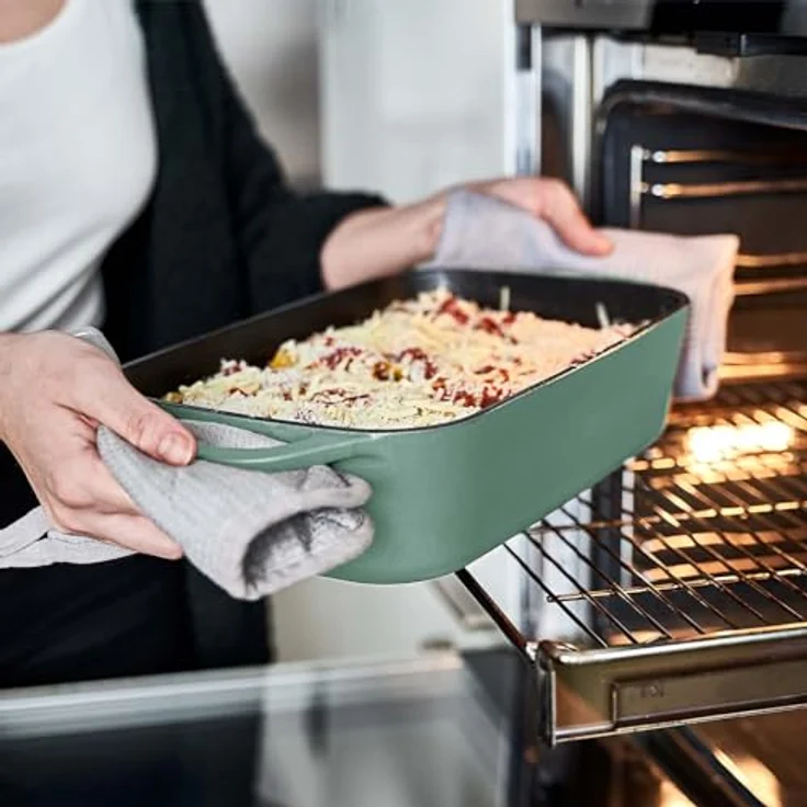 Springlane Auflaufform aus Gusseisen, in verschiedenen Farben – Emaillierte Lasagneform, Gusseisen, Robust, emailliert, für alle Herdarten geeignet – Bild 7