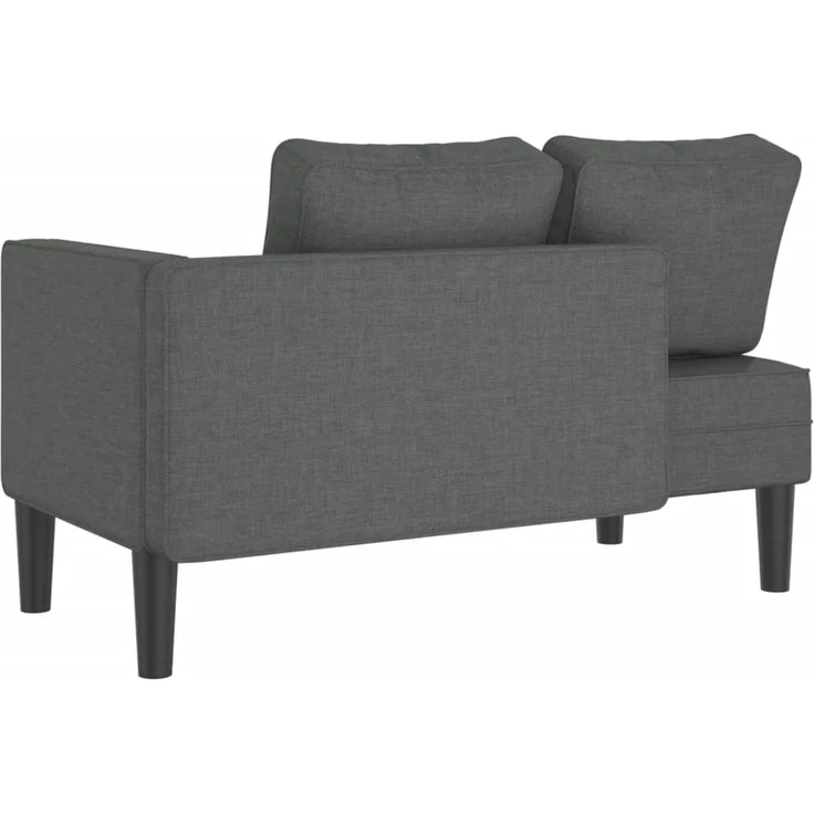 vidaXL Chaiselongue mit Kissen, Dunkelgrau Stoff, 116,5 x 62 x 57,5 cm – Bild 5