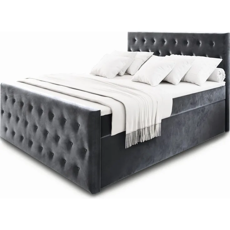 Masseno Boxbett FONDI 140x200 cm mit Bonell Matratze und Topper