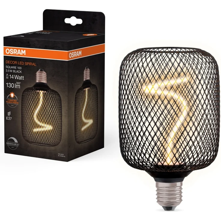 Osram LED Dekoleuchtmittel E27 Square schwarz 3,5W dimmbar warmweiß – Bild 2