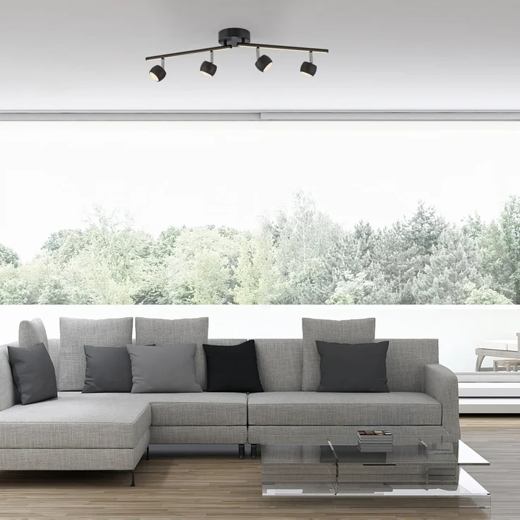 JUST LIGHT 11402-18 JARIK Deckenleuchte 4-flammig schwarz 3000K – Bild 7