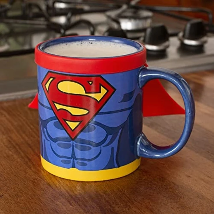 Thumbs Up Superman Mug with Cape Einzelbild 0 25 l Blau Rot Keramik Silikon Universal 1 Stück(e) – Bild 4