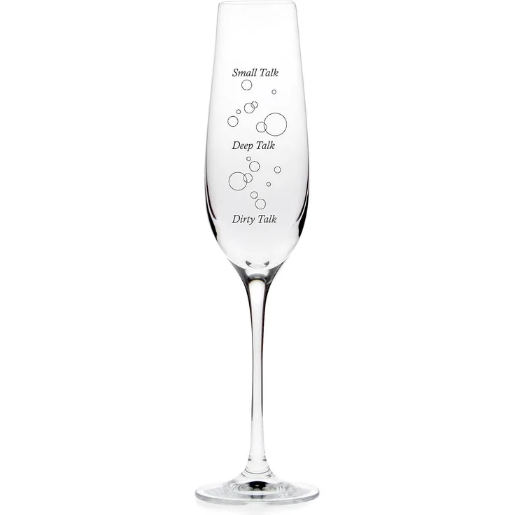 Donkey Products Sektglas Glass of Talk, Mood-Glas in Geschenkbox, Glas, 200 ml, 210815