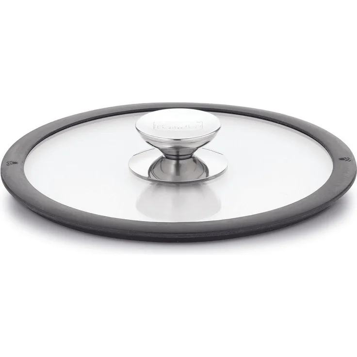 Berndes 007580 Glasdeckel mit schwarzem Silikonrand 20 cm