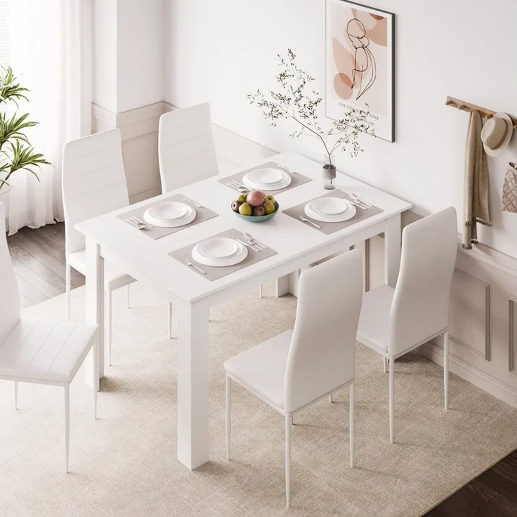 Mondeer Esstisch Esszimmertisch, Stilvoll und langlebig 138 x 90 x 75cm – Bild 4