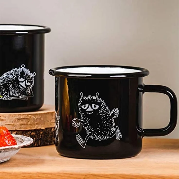 Muurla Kinderbecher Tasse Mumins Stinky Schwarz (370 ml) – Bild 4