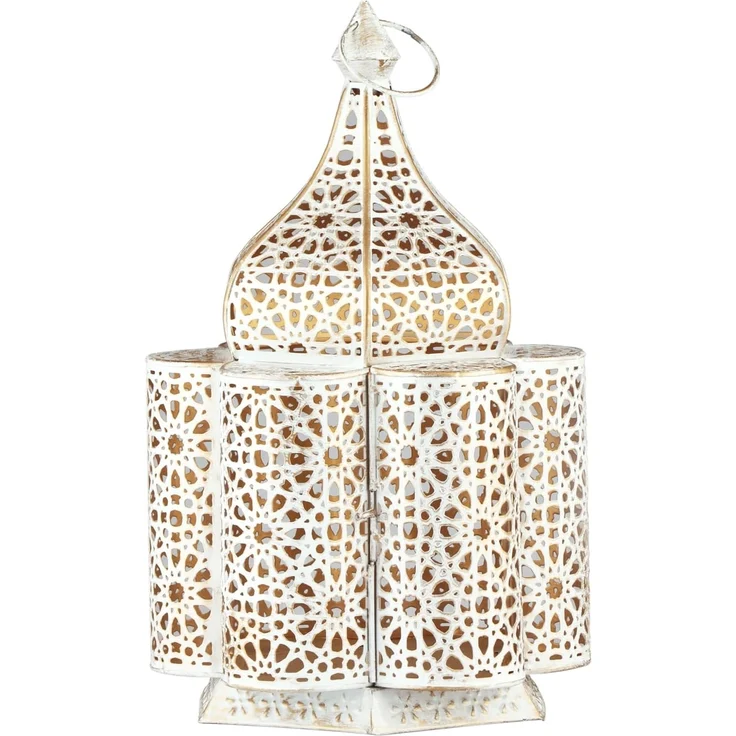 Marrakesch Orient & Mediterran Interior Nachttischlampe Orientalische Tischlampe Nachttischlampe Feryal Weiss, Handarbeit – Bild 1