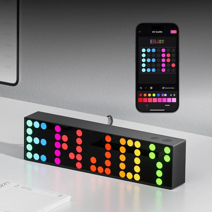 Yeelight Cube Intelligente Tischleuchte Wi-Fi/Bluetooth Schwarz 802.11b 802.11g Wi-Fi 4 (802.11n) Multi 2 4 GHz – Bild 2
