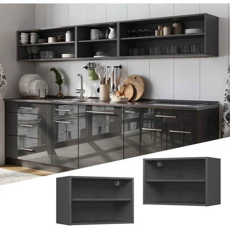 Hängeschrank Fame-Line Anthrazit/Anthrazit 60 cm Vicco – Bild 4