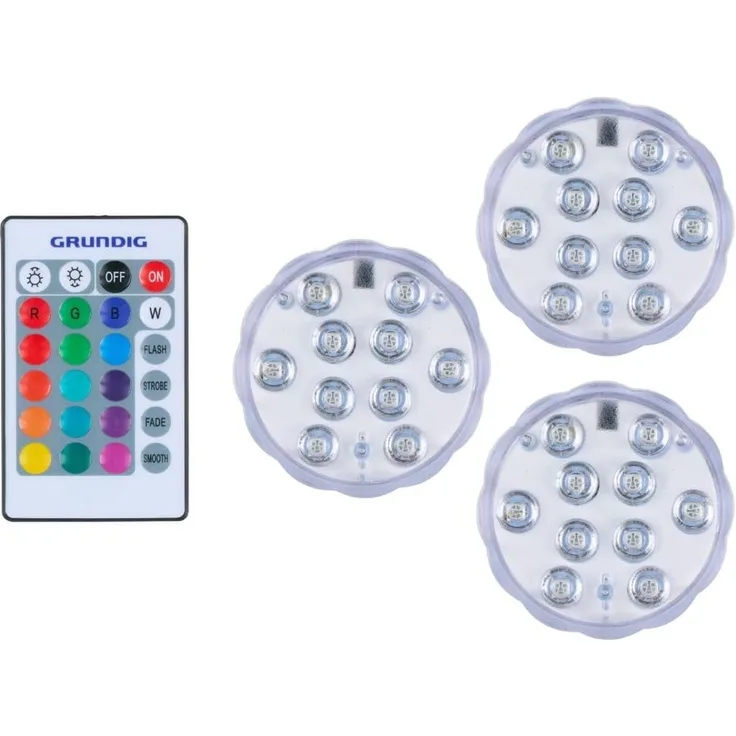 EDCO LED Leuchten 3er Set GRUNDIG - Diele & Wohnzimmer & Kinderzimmer & Badezimmer & Küche & Schlafzimmer in Weiss