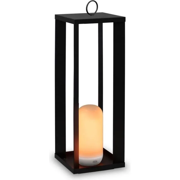 New Garden 'Siroco' Tischlampe, Metall schwarz, 18 x 18 x 30 cm