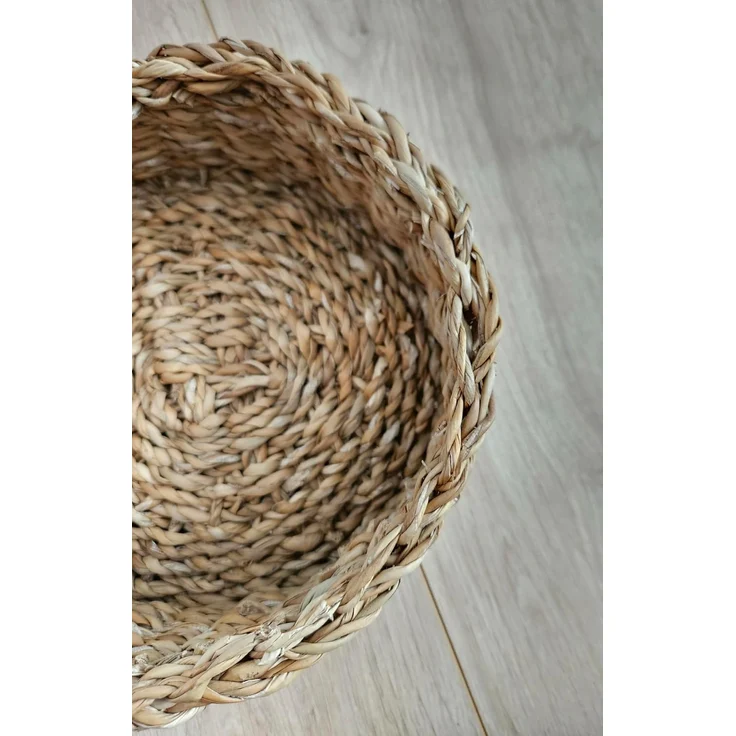 Meinposten Aufbewahrungskorb 3 Körbe runder Korb Seegras Aufbewahrungskorb Dekokorb natur braun (Sie erhalten drei Stück), Natürliche Materialien, Nachwachsender Rohstoff – Bild 4