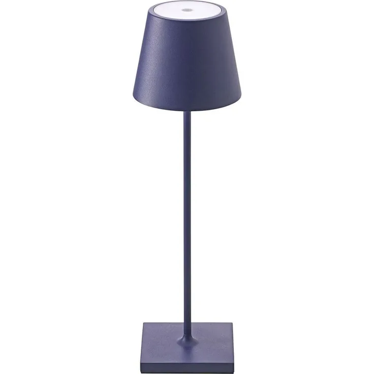LED Tischleuchte, pflaumenblau, Touchdimmer, Akku, H 38 cm