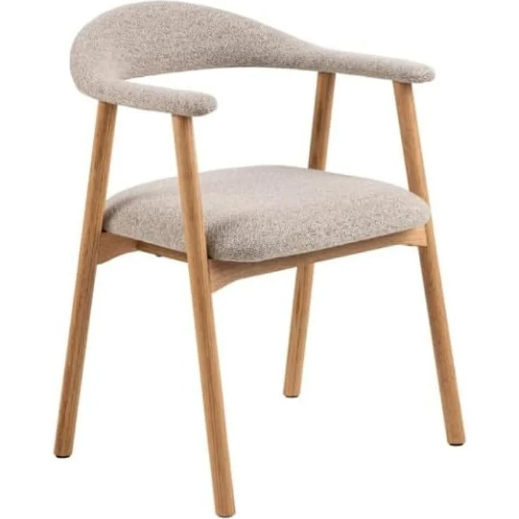 ACTONA GROUP Holzstuhl (2er-Set) in Beige, Stoff, Massivholz - 56x75,5x54cm (BxHxT) (2er-Set) – Bild 1