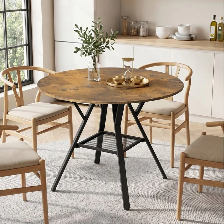 Bealife Esstisch Esstisch Runder mit Stauraum, für 4-6 Personen, R=100/120 cm – Bild 3