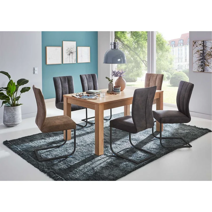 Schwingstuhl Omaha / Oscar, Stoff, Anthrazit, 43 x 99 x 56 cm – Bild 2