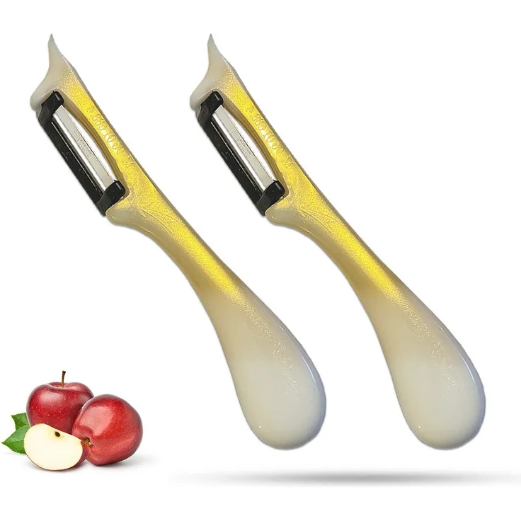 SMI Sparschäler Solingen Sparschäler Gemüseschäler Kartoffelschäler für die Küche, (2-tlg, 2 tlg), Rechts- und Linkshänder nach klingen wechseln