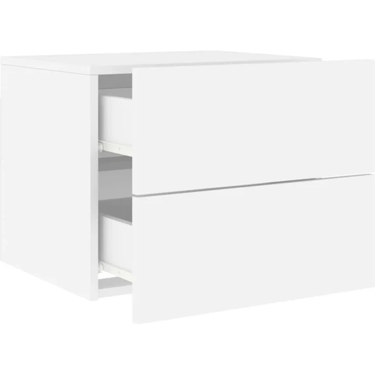 vidaXL Wand-Nachttisch mit LED-Leuchten Weiß 836812 – Bild 9