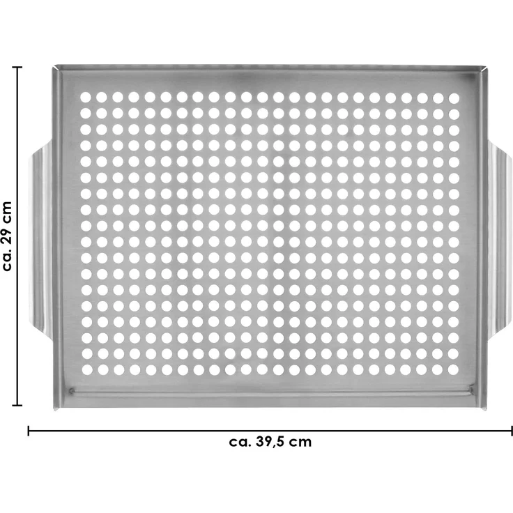 Bremermann Grillplatte, Edelstahl grau, 39,5 x 3 x 29 cm – Bild 7