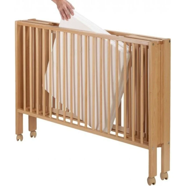 TiSsi Faltbares Kinderbett Buche natur, inkl. Matratze 60x120 cm – Bild 3