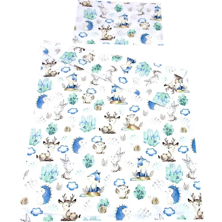 BABYLUX Kinderbettwäsche 2 Tlg. 90 x 120 cm Bettwäsche 122. Igel&RehBFF